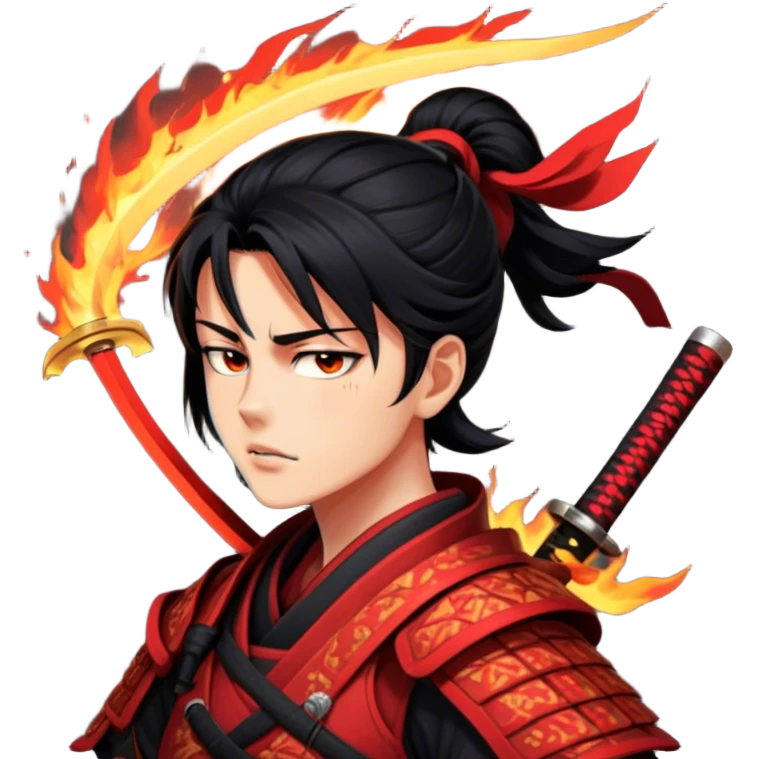Fire-Wielding Samurai emoji