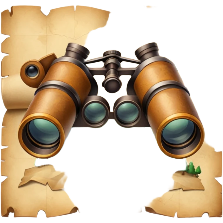 map with binoculars emoji
