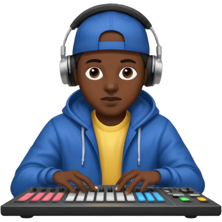 Rapper making beats emoji