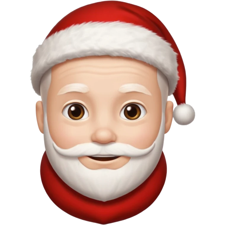 산타 모자를 쓰지 않은 no hair 젊은 산타 얼굴 정면 emoji