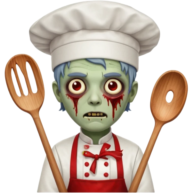 black zombi man chef emoji