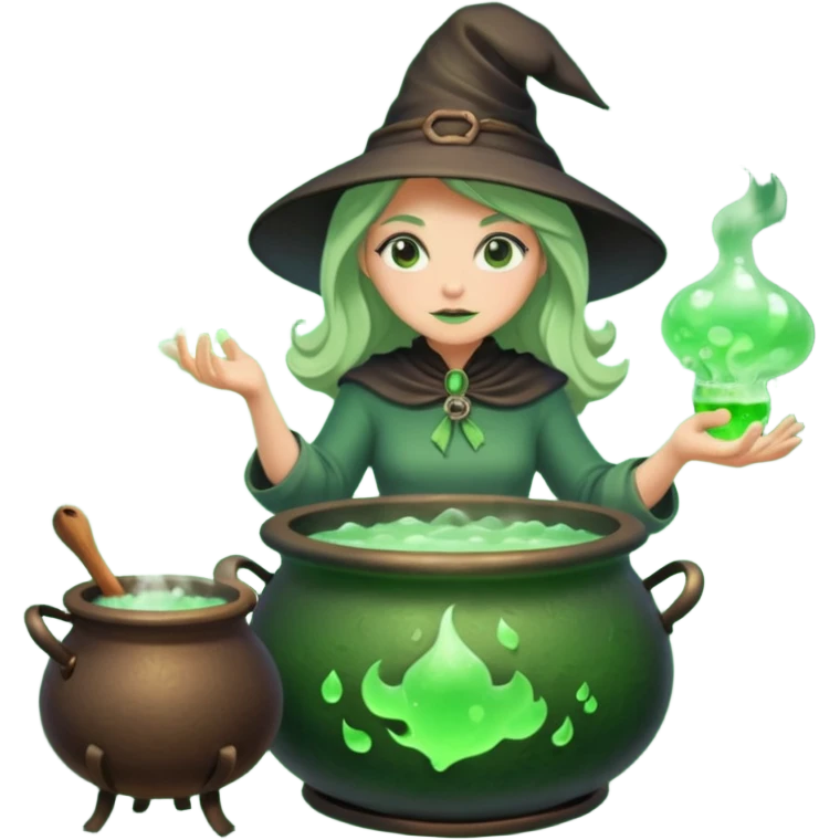 green witch cooking potion emoji