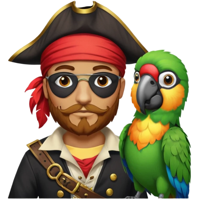 pirate and parrot emoji