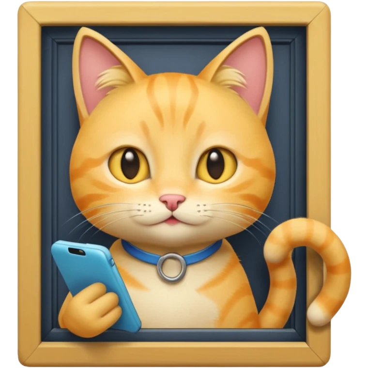Young Yellow cat ordering door dash emoji