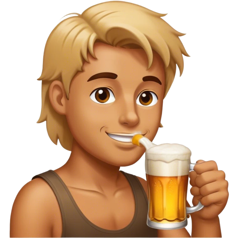 Pato bebiendo cerveza  emoji