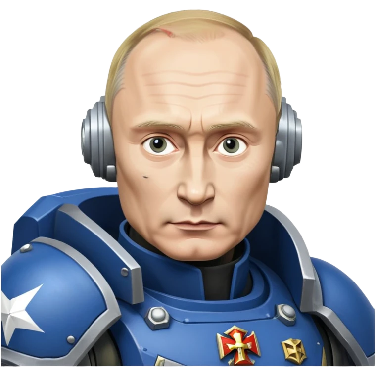 Vladimir Putin in power armor warhammer 40k style emoji