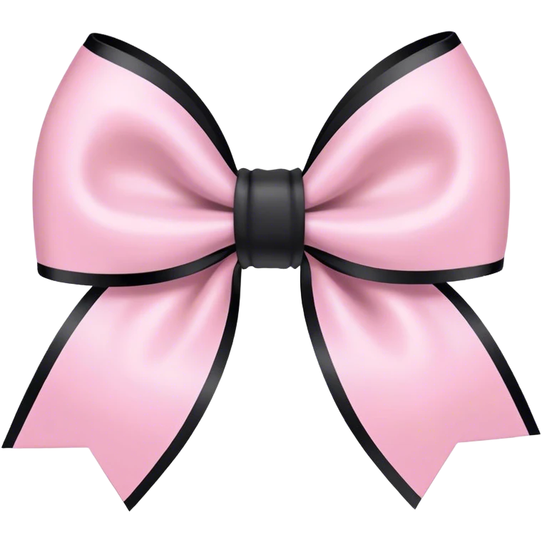 black and light pink bow emoji