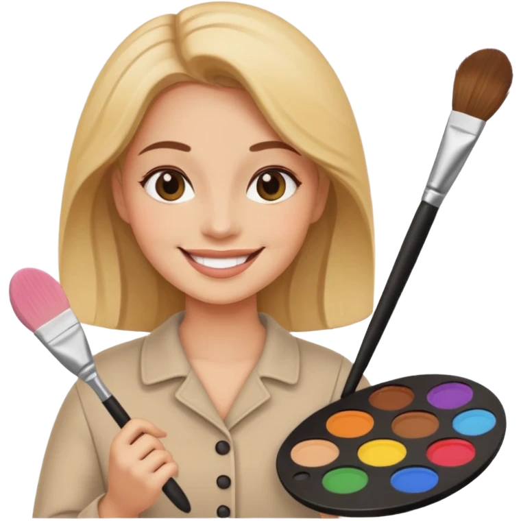 Woman with palette & brush emoji