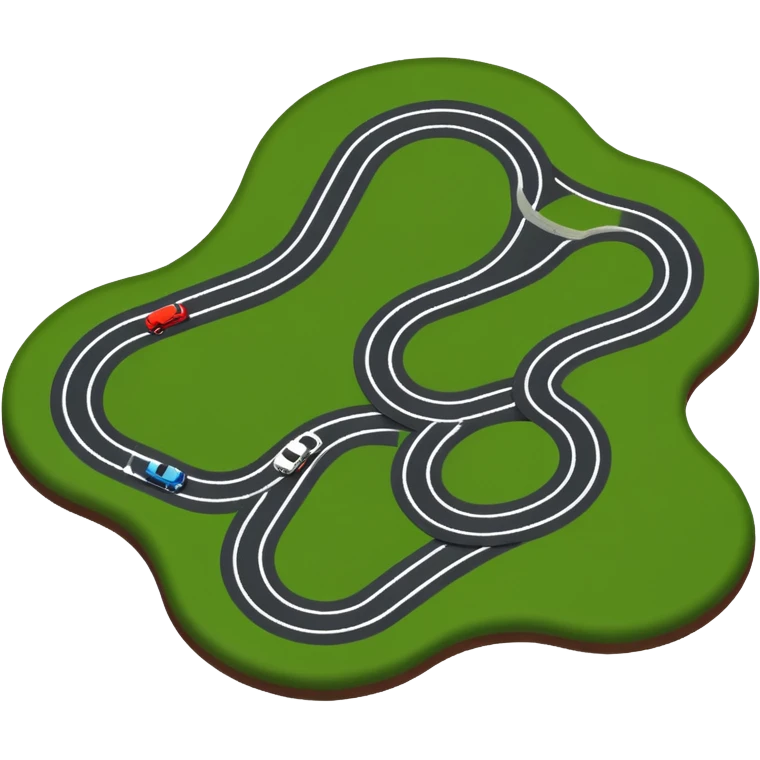 creat the nurburgring track map as a emoji emoji
