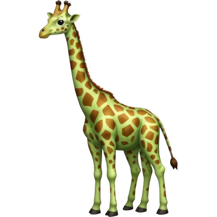 green furry giraffe emoji