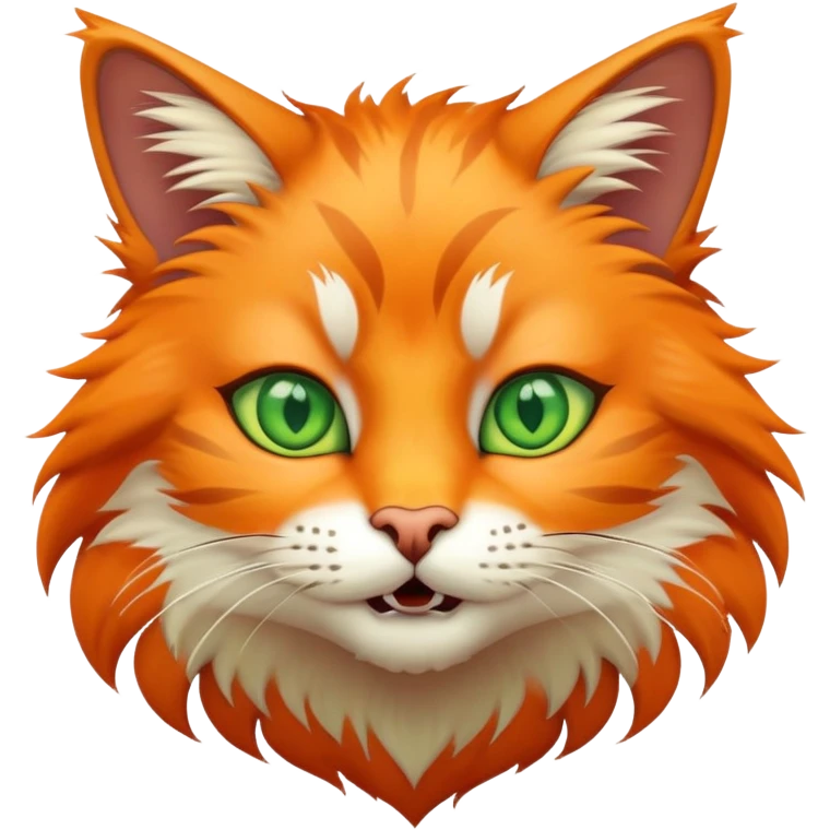 Wild crazy cat emoji