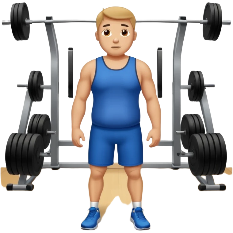 training gym skinny fat man emoji