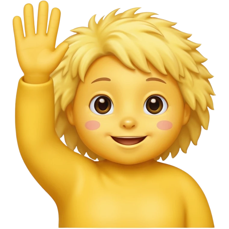 pollito humano saludando emoji