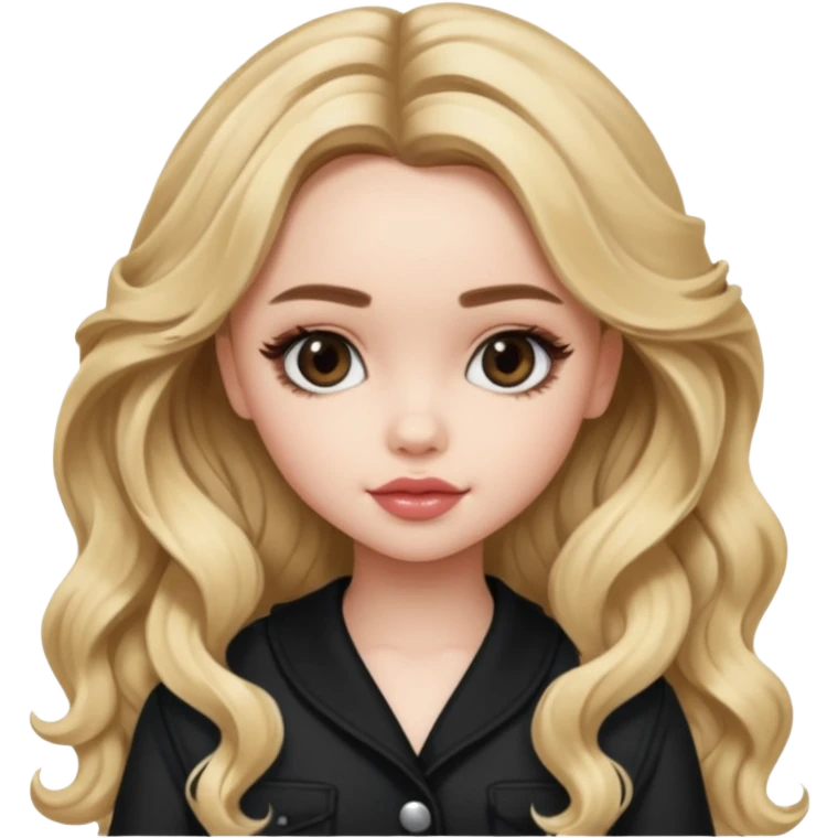 pretty bratz baddie, sabrina carpenter, long blonde wavy hair emoji