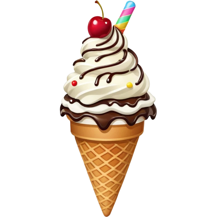 Ice cream sundae emoji