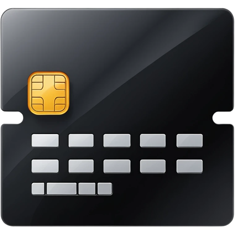 black credit card, no text, no numbers emoji