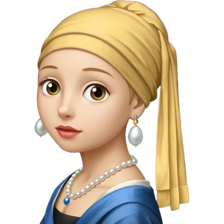Girl with a Pearl Earring painting emoji