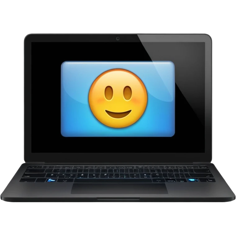 laptop with “1C” on the screen emoji