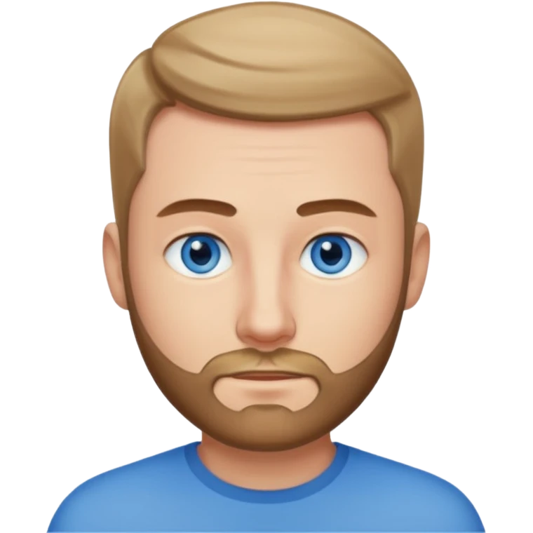 man , no mustache only beard, short hair emoji