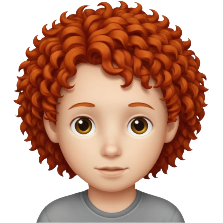 red curly haired kid  emoji