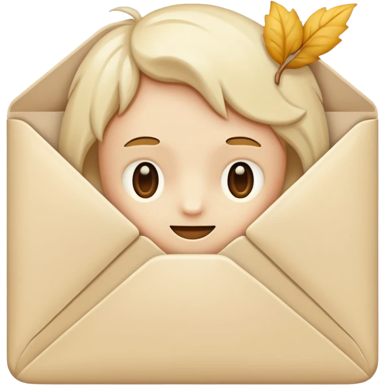 Letter color pale beige creamy emoji