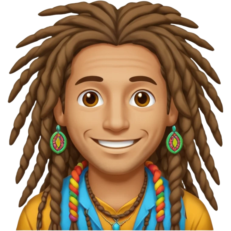 dreadlock hippie emoji