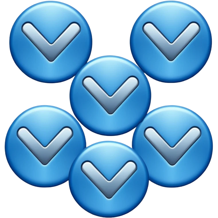 Blue tiks emoji