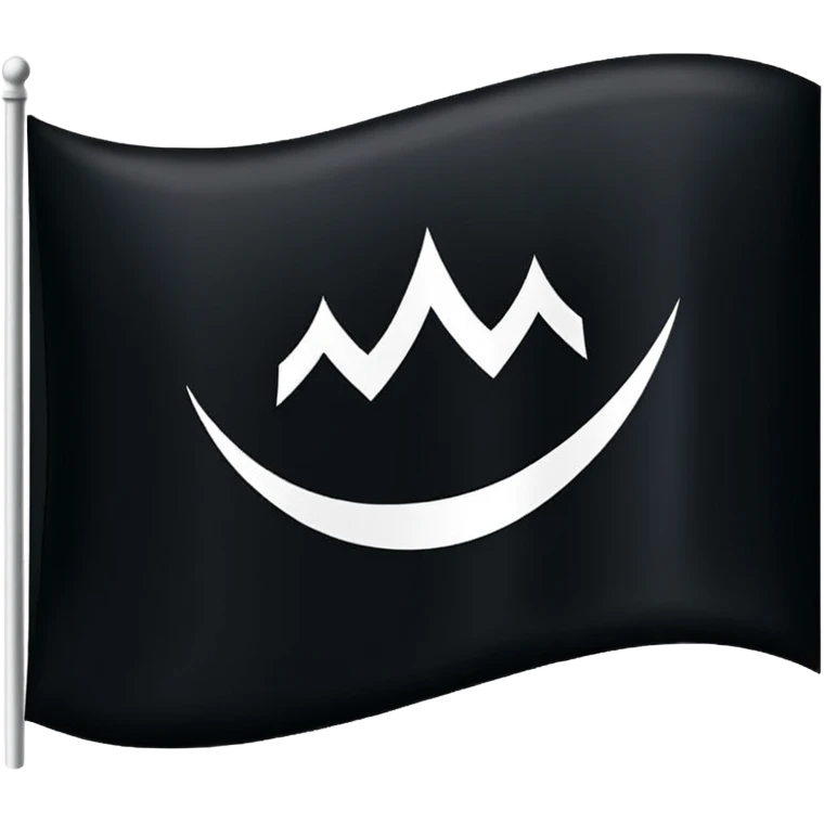 علم اسود مكتوب عليه لا اله إلا الله emoji