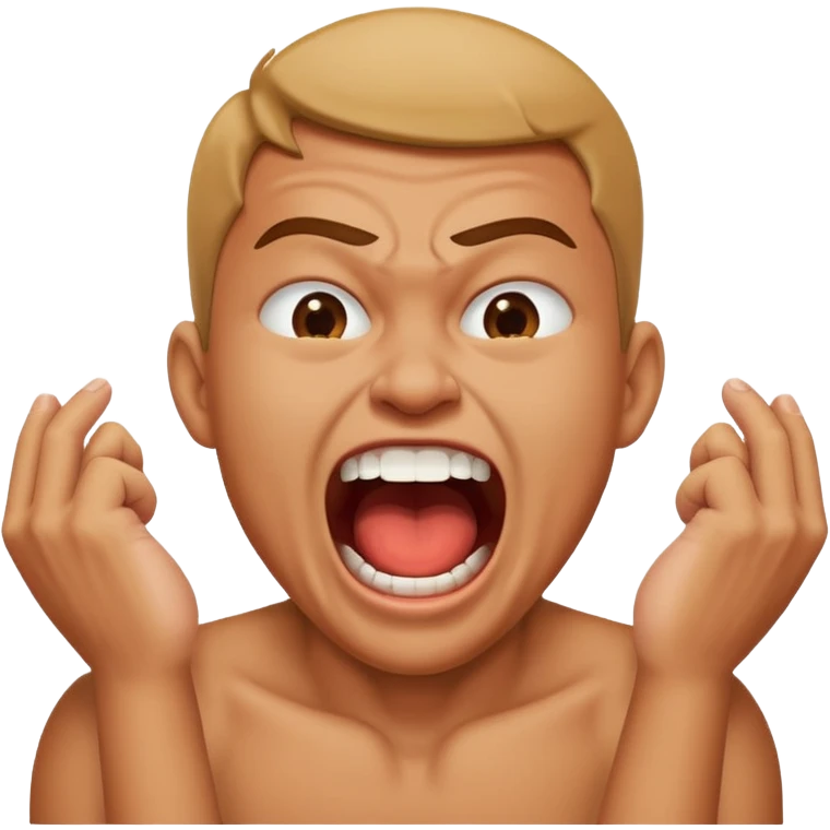 person choking themselves laughing angry funny emoji