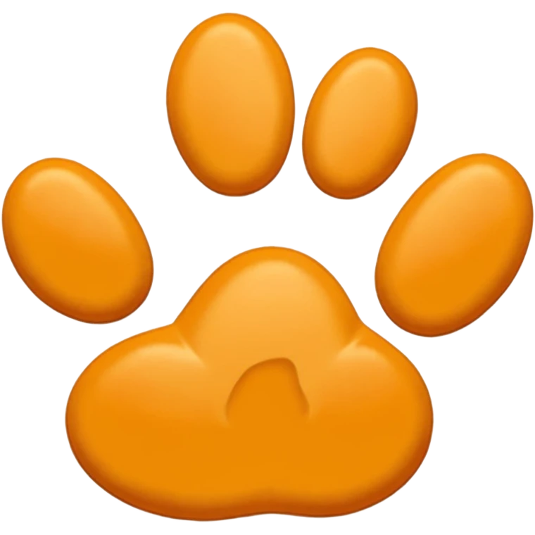 a very light pale yellow-orange pawprint emoji