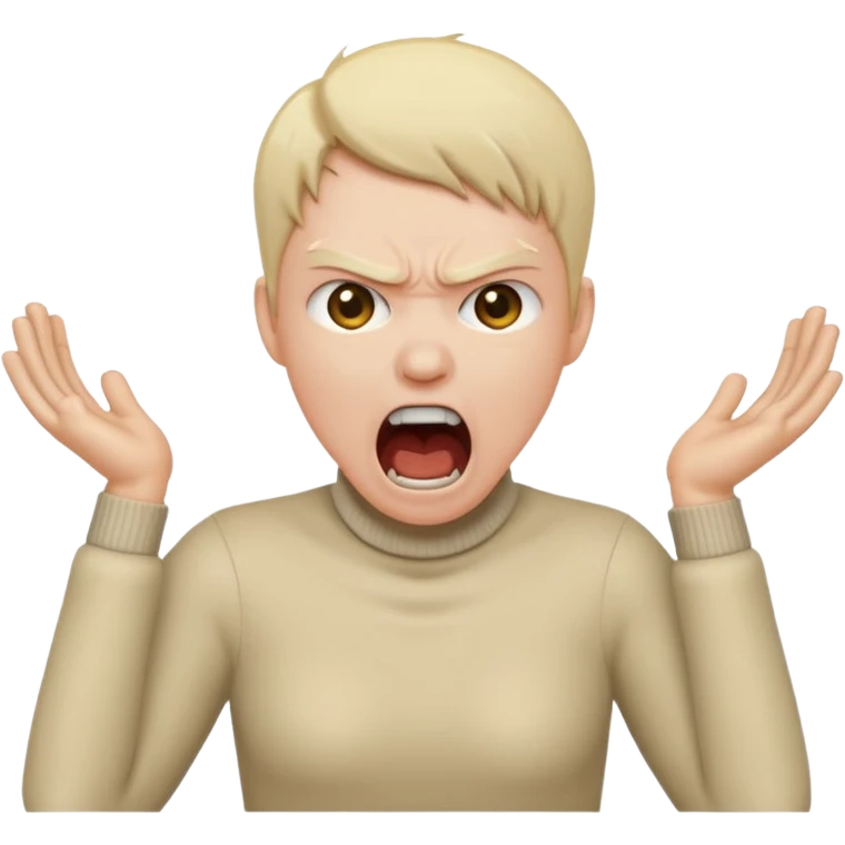 angry grabbing neck screaming emoji