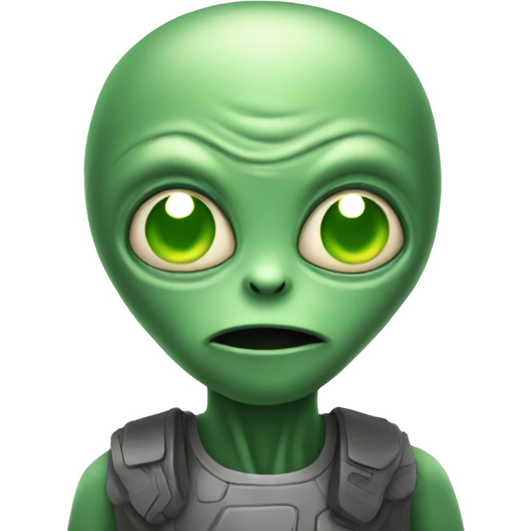 Alien talking emoji