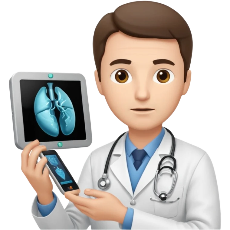 doctor learning to optimize an ultrasound study emoji