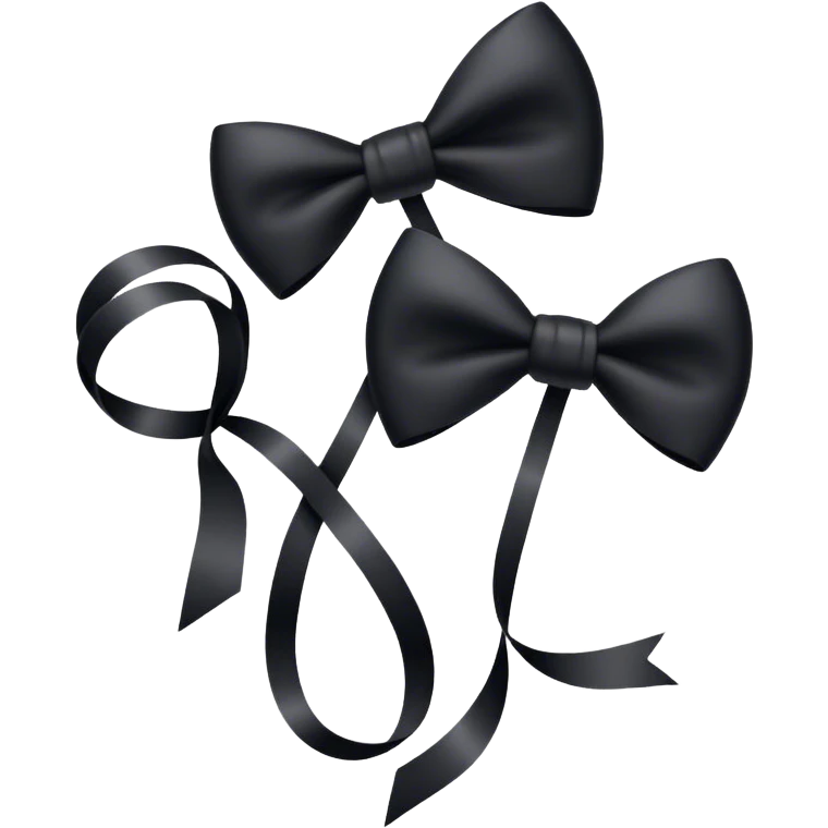 black bows emoji