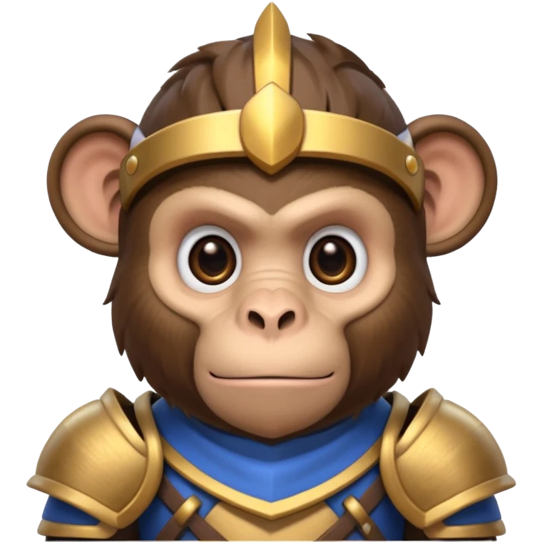 Autistic monkey with mega knight from clash royale behind it emoji