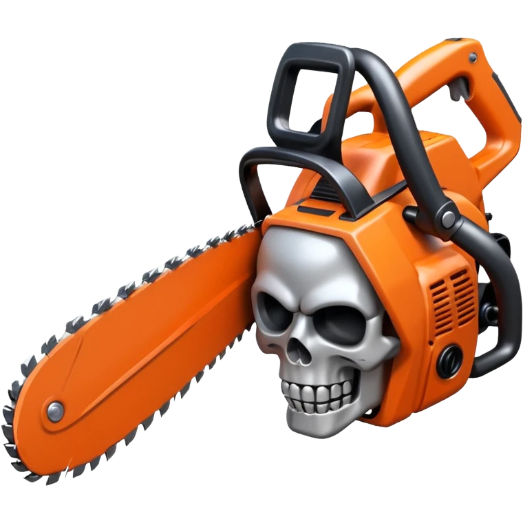 Two chainsaws making a skull emoji