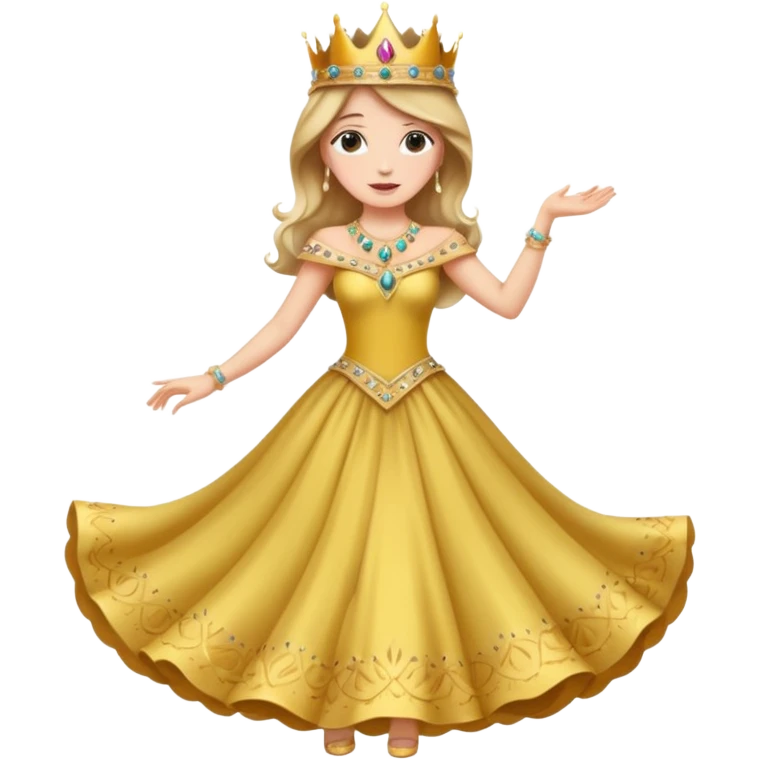 Fancy lady dancing with a crown emoji