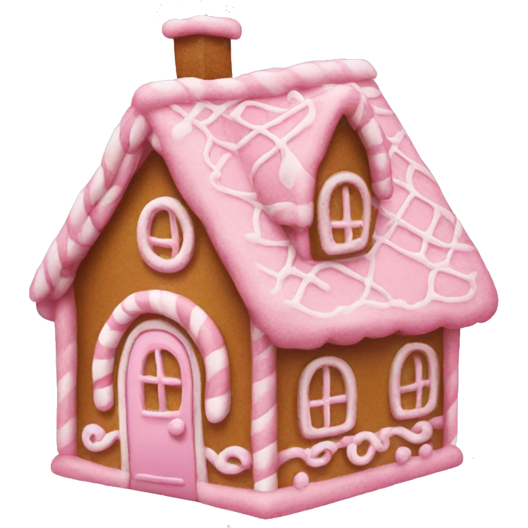light pink gingerbread house emoji