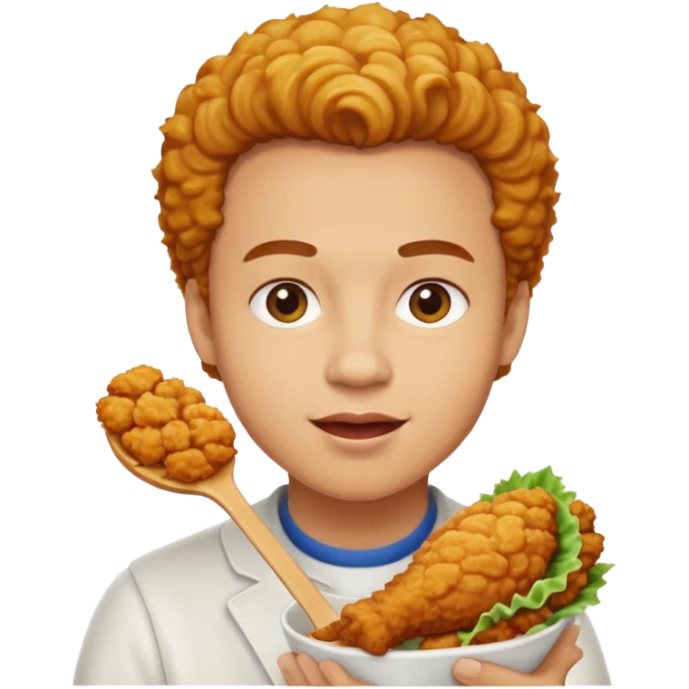 Fried chicken eating  emoji