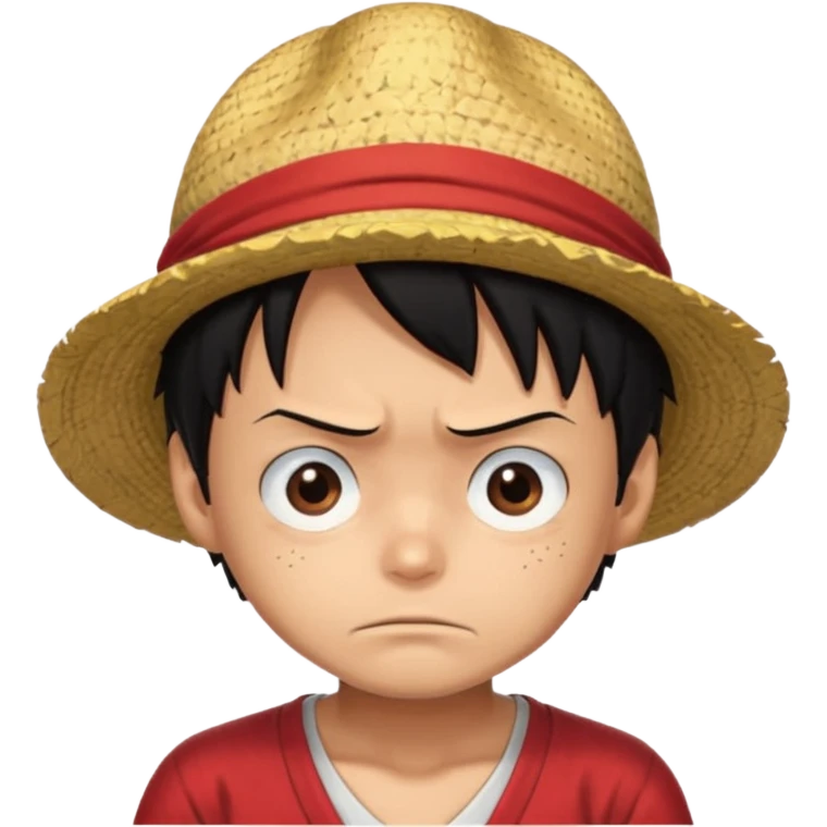 luffy un peu sérieux mais pas trop emoji