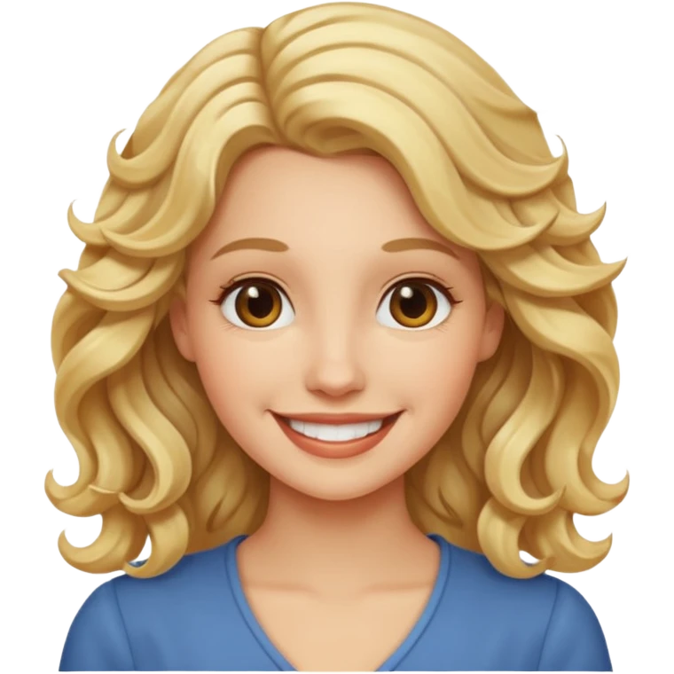 woman with blond wavy hair  emoji