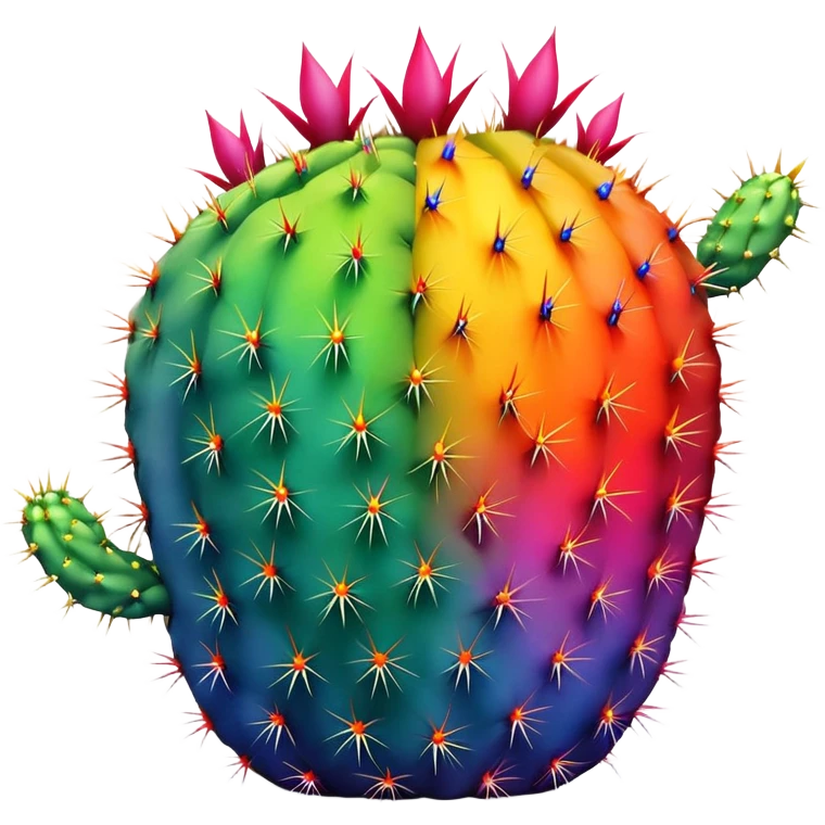 rainbow cactus  emoji