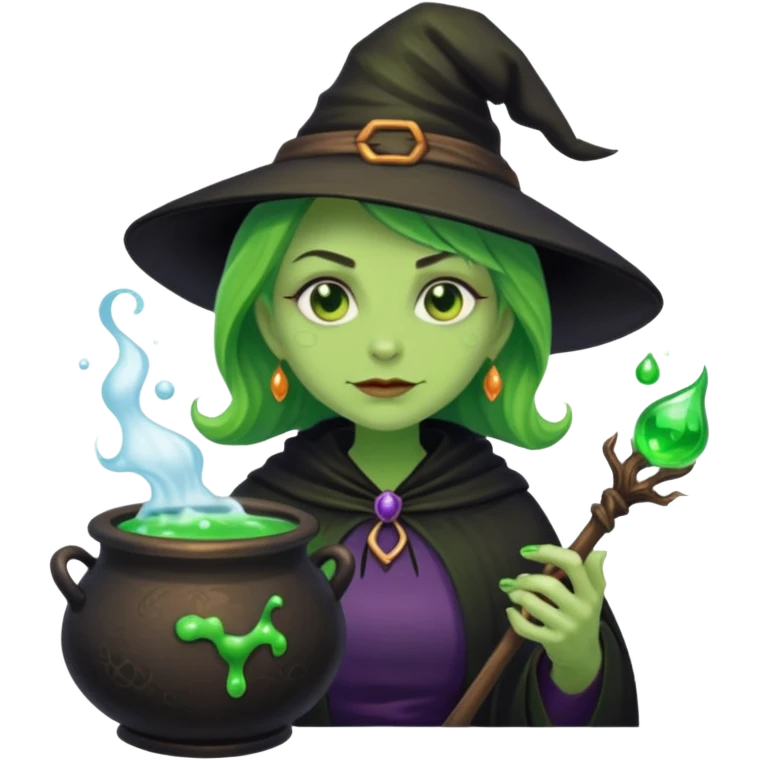 green witch cooking potion emoji