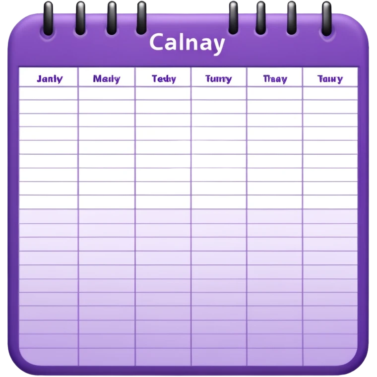 purple weekly calendar emoji