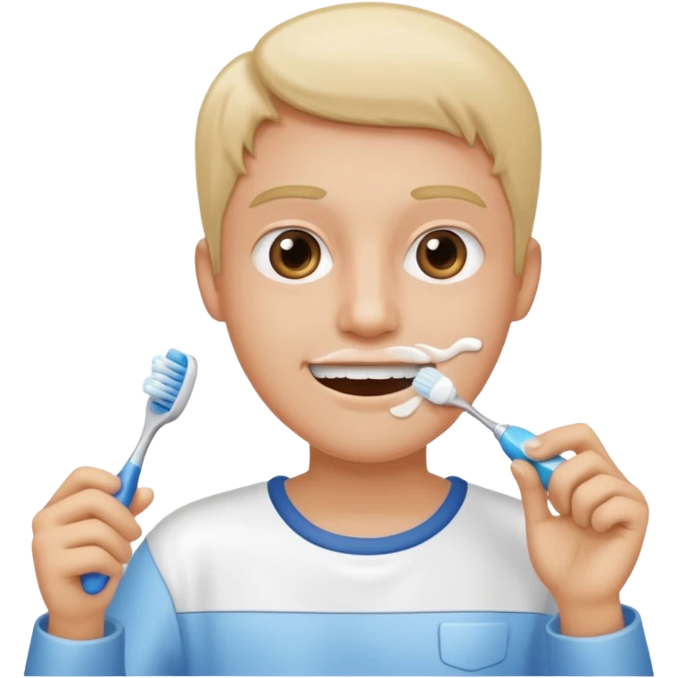 Brushing your teeth emoji