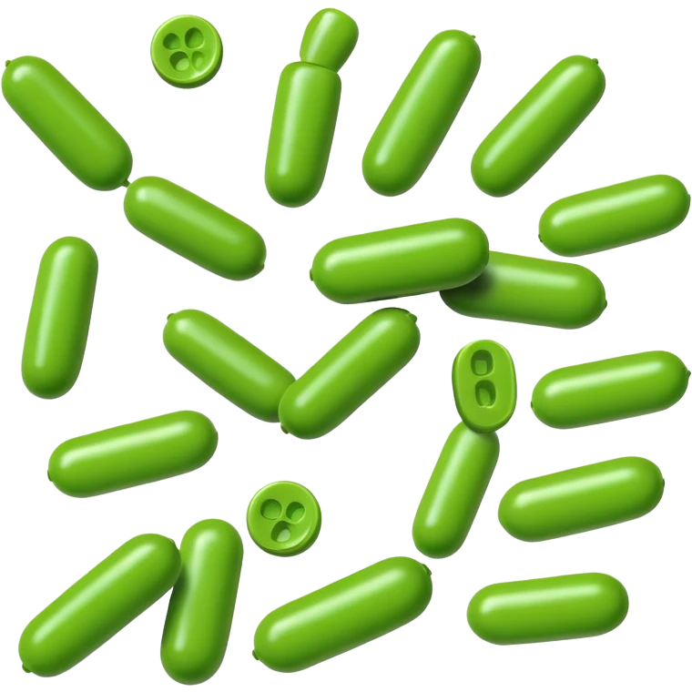 Simple stack of green Skittles candies emoji