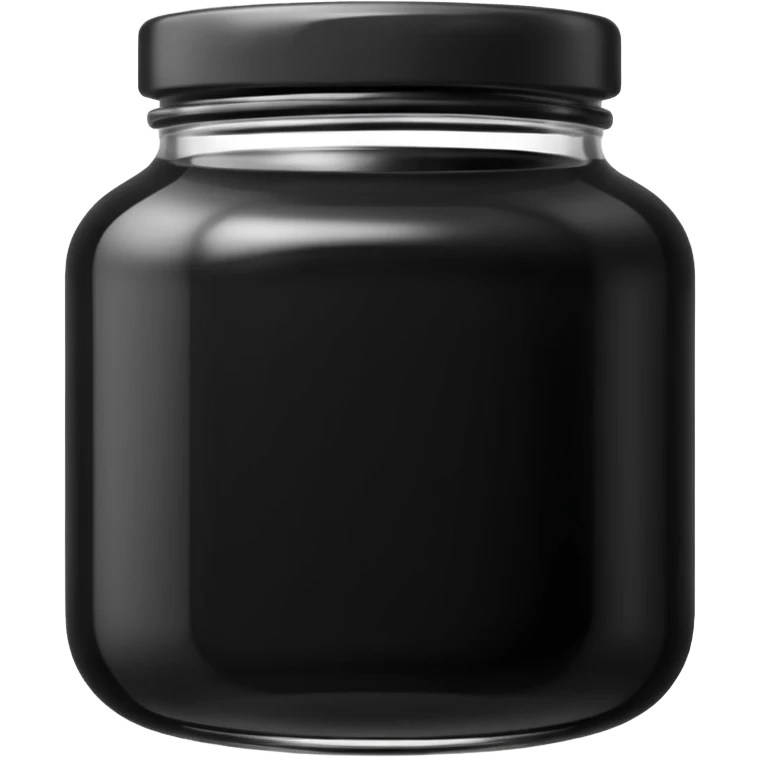 jar with black paste inside emoji