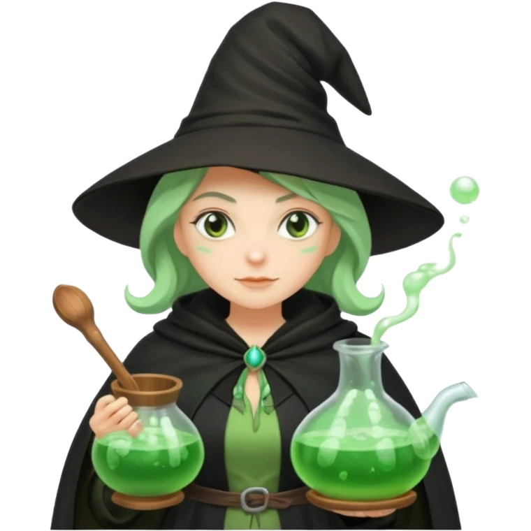 green witch cooking potion emoji