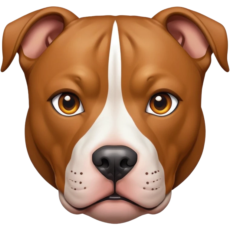 A bronze pit bull with bronze eyes emoji
