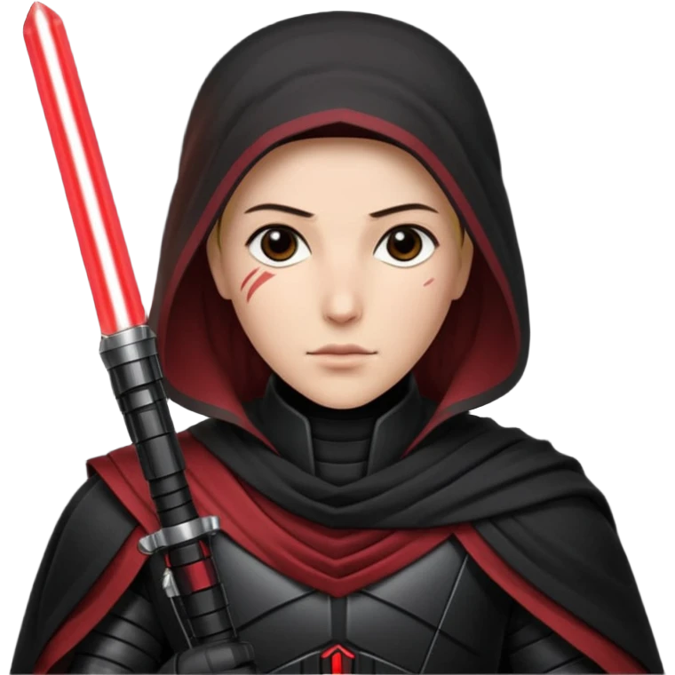 Darth Revan holding red lightsaber emoji